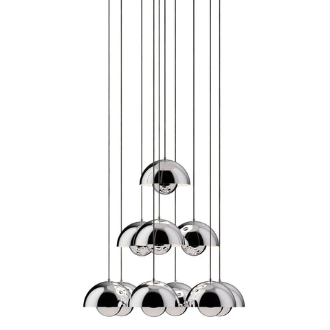 Flowerpot VP1 | chandelier 10 / chrome-plated
