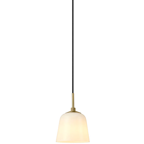 Room 49 pendant | opal white and antique brass
