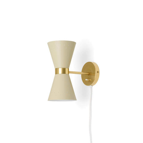 Collector wall lamp | crème and polished brass