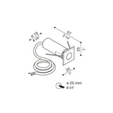 CNC 25 Q recessed IP67 | black