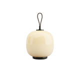 VL 45 Radiohus portable lamp | brass / glossy pale yellow glass