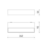 REC double outdoor IP65 | textured oxidon