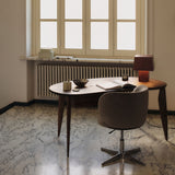 Burl table lamp | dark stained burl