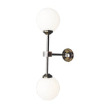 Yaounde double globe wall light | polished brass