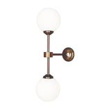 Yaounde double globe wall light | polished brass