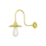 Reznor swan wall lamp | polished brass