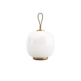 VL 45 Radiohus portable lamp | brass / glossy pale yellow glass
