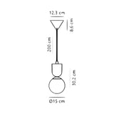 Sadie rippled pendant | black