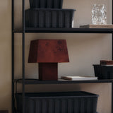 Burl table lamp | dark stained burl