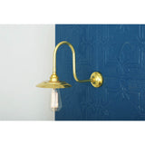 Reznor swan wall lamp | polished brass
