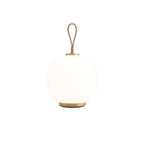 VL 45 Radiohus portable lamp | brass / glossy pale yellow glass