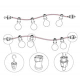 Lunet string light IP44 | pastel