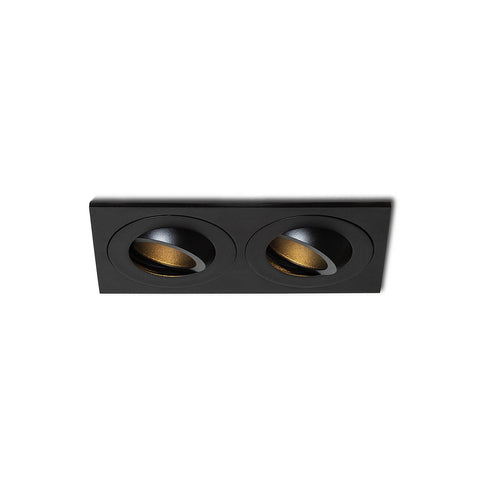 Gallo double recessed dir IP65 | black