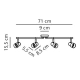 Boston 4-rail ceiling | black