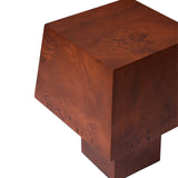 Burl table lamp | dark stained burl