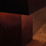 Burl table lamp | dark stained burl