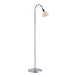 Ray double floor lamp | chrome opal white