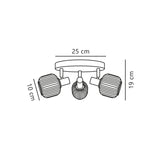 Milford mini 3 ceiling | glass