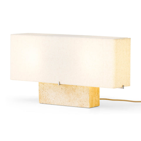 Nonna 30 table lamp | travertine and sand