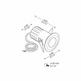 CNC 50 T recessed IP67 | sandblasted grey