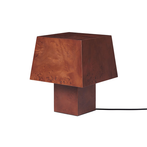 Burl table lamp | dark stained burl