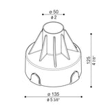 CNC 50 T recessed IP67 | sandblasted grey