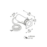 CNC 35 Q recessed IP67 | sandblasted grey