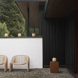 VL 45 Radiohus portable lamp | brass / glossy pale yellow glass