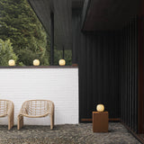 VL 45 Radiohus portable lamp | brass / glossy pale yellow glass