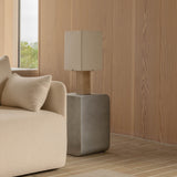 Nonna 49 table lamp | travertine and sand