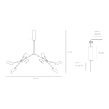 Drop chandelier mini | brass