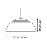 AJ Royal pendant ⌀37 | white