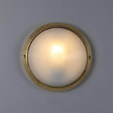 Veria wall ø26 round outdoor IP44 | natural brass