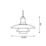 PH 2/1 pendant | brass metallised