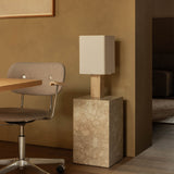 Nonna 49 table lamp | travertine and sand