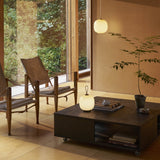 VL 45 Radiohus portable lamp | brass / glossy pale yellow glass