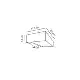 Monay square wall solar | black