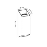 Nico square wall double | black