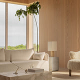 Nonna 49 table lamp | travertine and sand