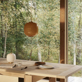 VL 45 Radiohus portable lamp | brass / glossy pale yellow glass