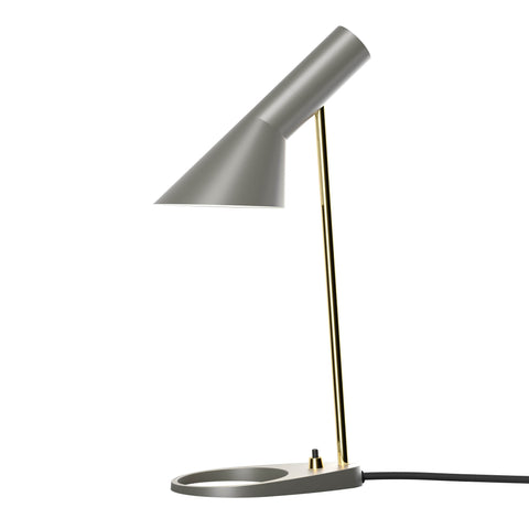 AJ mini table lamp | warm grey and brass