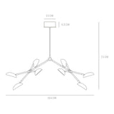 Drop chandelier | bronze