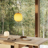 VL 45 Radiohus portable lamp | brass / glossy pale yellow glass