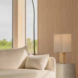Nonna 49 table lamp | travertine and sand