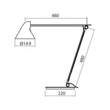NJP table lamp | light aluminium grey