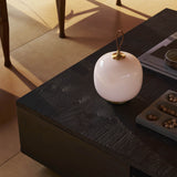 VL 45 Radiohus portable lamp | brass / glossy pale yellow glass