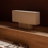 Nonna 30 table lamp | travertine and sand