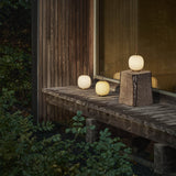 VL 45 Radiohus portable lamp | brass / glossy pale yellow glass