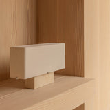 Nonna 30 table lamp | travertine and sand