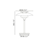 PH 80 portable | opal white/high lustre chrome plated